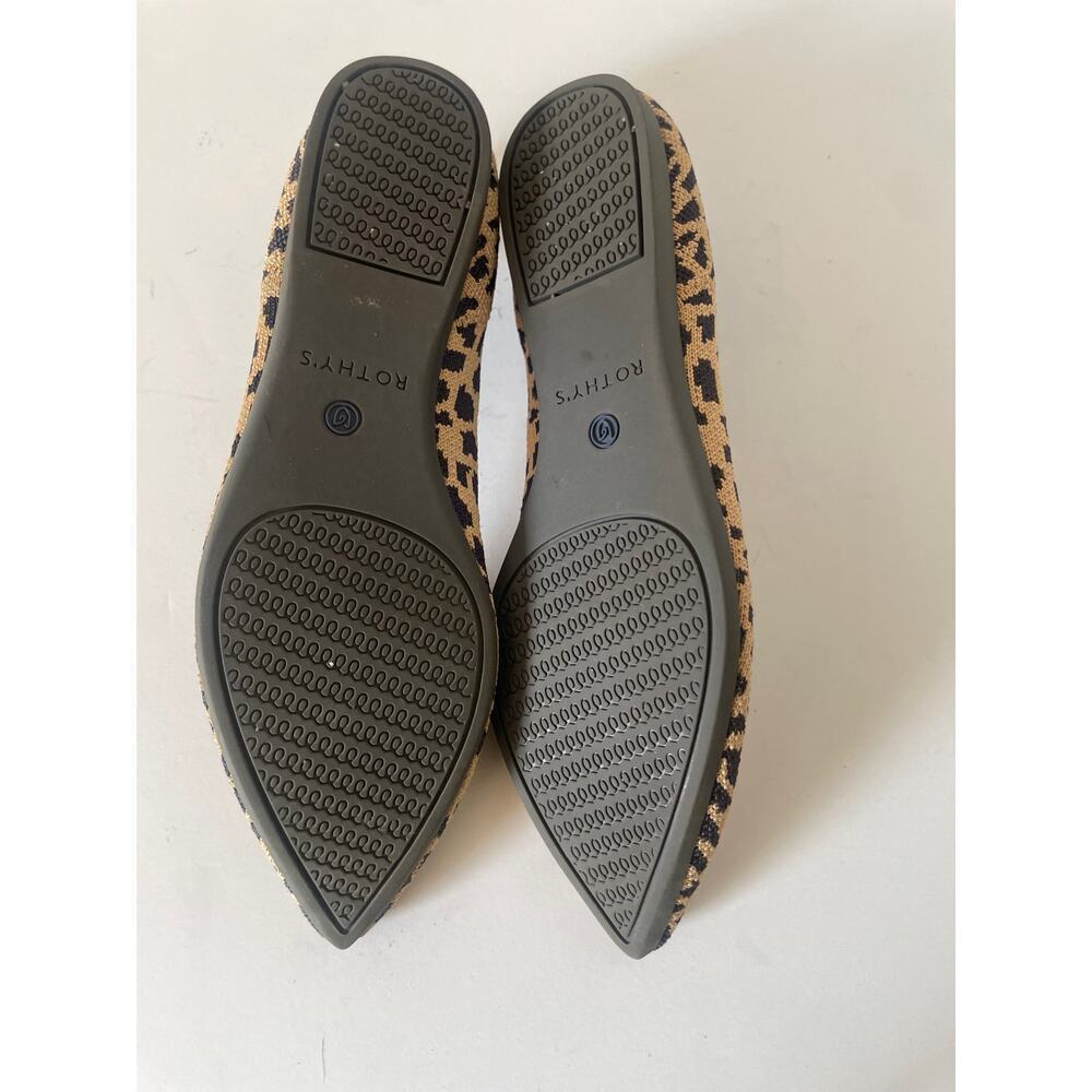 Rothy's The Point Pointed Leopard Animal Print Slip On Ballerina Flats • Sz 7 ⬇️ - Picture 3 of 3
